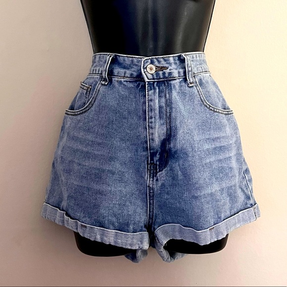 SHEIN Pants - High Rise Stretch Denim Jean Shorts